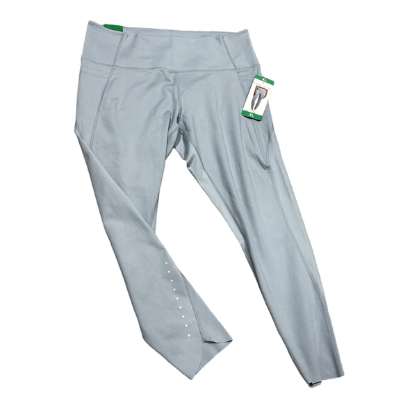 NWT Danskin High-Rise Brushed Leggings, Side Pockets, Heavyweight Nebula Blue XL - Picture 2 of 7